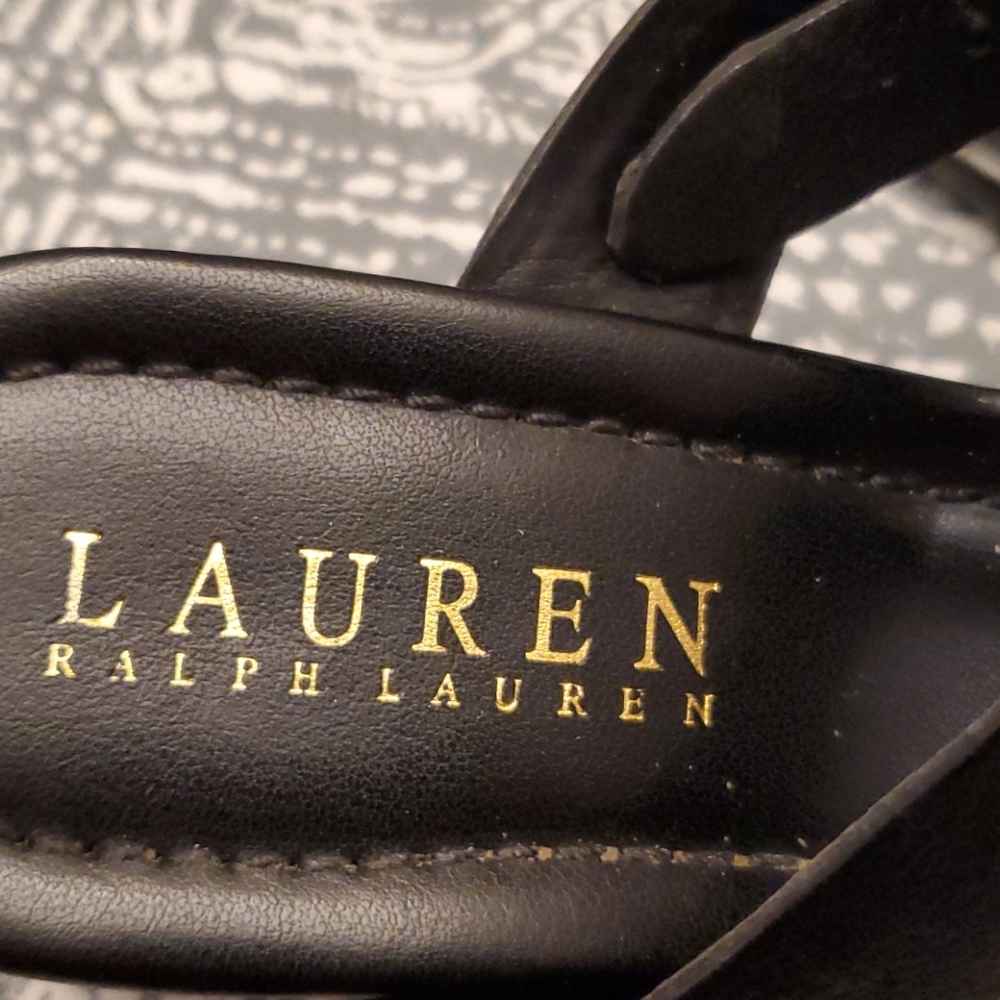 Lauren ralph lauren leather thong sandles new